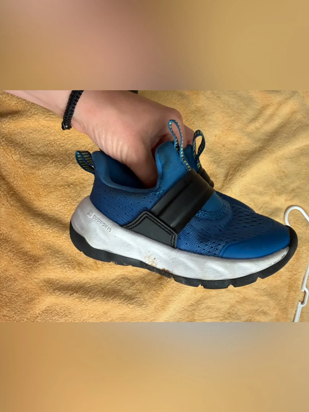 2 pairs of toddler boy tennis shoes - blue and black toddler size 8